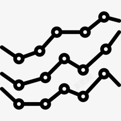 数据分析比较线图给出信息统计图标高清图片