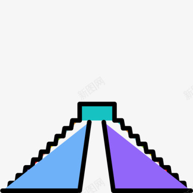 古代传统节日特奥蒂瓦坎金字塔墨西哥图标图标