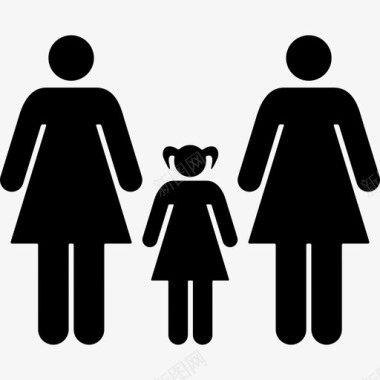 女性图标女性熟悉的三人组人物家庭偶像图标图标