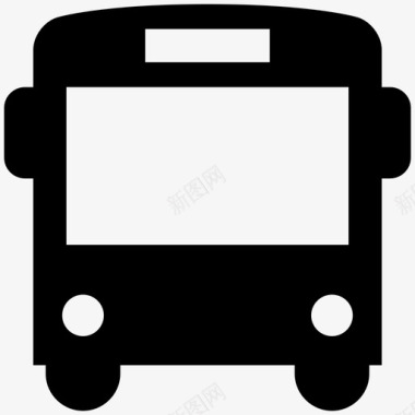 公共交通标识公共汽车公共汽车站前视图图标图标