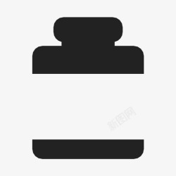 易碎品标签罐子药丸瓶标签图标高清图片