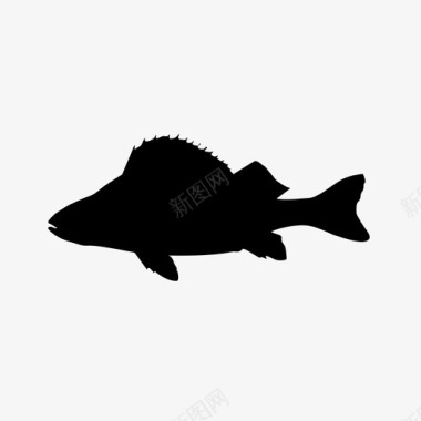 捕食者鲈鱼动物物品图标图标