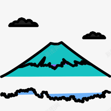富士山东京开始图标图标