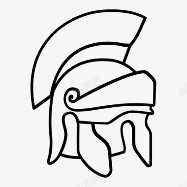 罗马头盔头盾军团图标图标