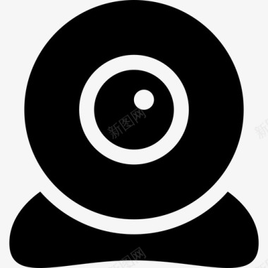 网络摄像头工具黑色圆形工具和器具基本图标图标