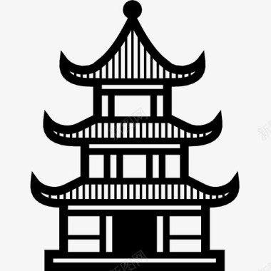 中国建筑寺庙餐厅图标图标