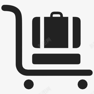 行李运输带行李车旅行手提箱图标图标