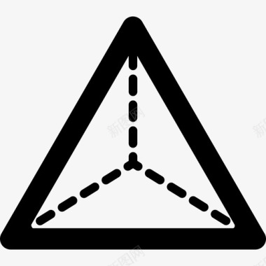 三角耳三角金字塔从顶视图形状数学图标图标
