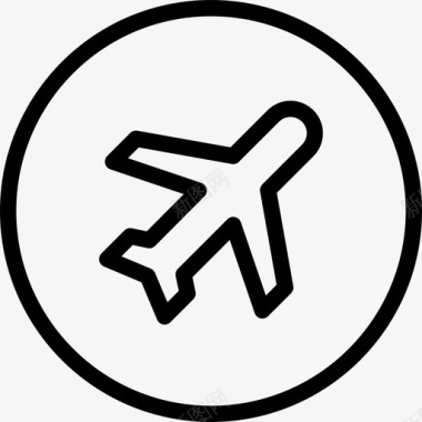 飞机旅行者旅游图标图标