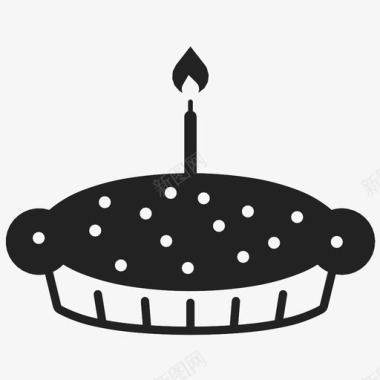 吹蛋糕生日蛋糕礼物聚会图标图标