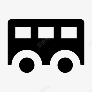 旅游主题图标巴士大四轮车适合学生图标图标