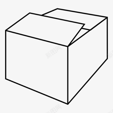 盒子粗体硬纸盒图标图标