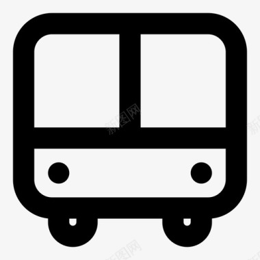 汽车轮廓公共汽车电车交通工具图标图标
