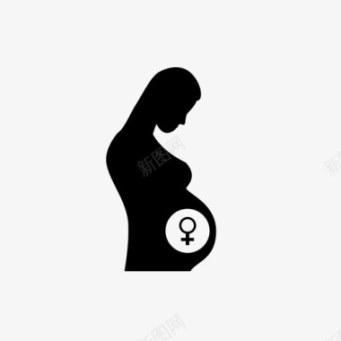 怀孕女孩不母亲身份图标图标
