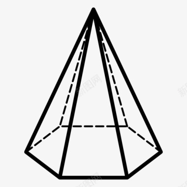 CAD图纸六角形金字塔技术图纸点图标图标