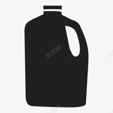 加仑瓶1950年代风格的厨房图标图标