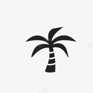 棕榈热带树木图标图标
