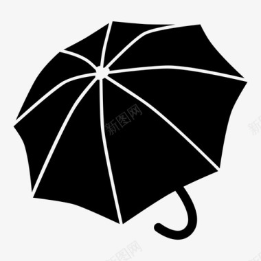 用雨伞雨伞浪涌下雨图标图标
