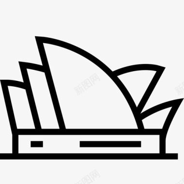 名胜悉尼歌剧院建筑澳大利亚图标图标