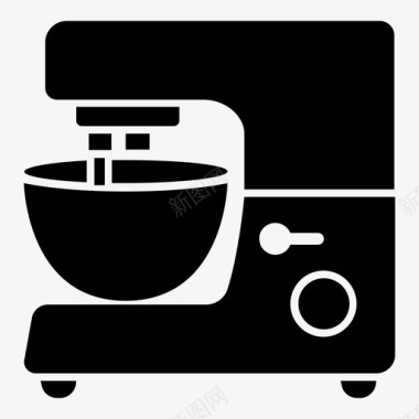 烘焙立式搅拌机器具烘焙图标图标