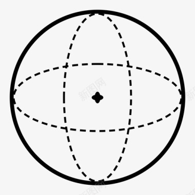 3D怪兽球体形状圆形图标图标