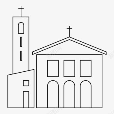 宫廷圣母玛利亚教堂宫廷图标图标
