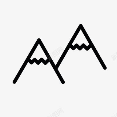 山脉白雪皑皑蒙大拿图标图标