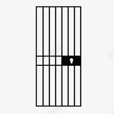 锁牢房门宽大的感伤的图标图标