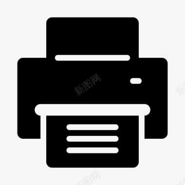 喷墨背打印机秘书打印输出图标图标