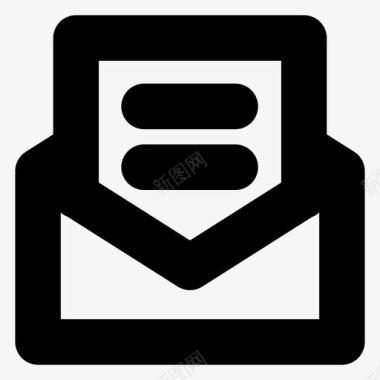 室内迷你电子邮件签名阅读邮件图标图标