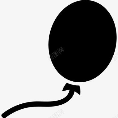 黑气球形状形状尖图标图标