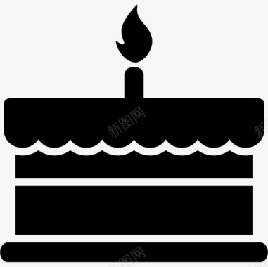 生日蛋糕一支蜡烛食物图标图标