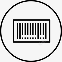 RFID扫描条形码标签购物图标高清图片