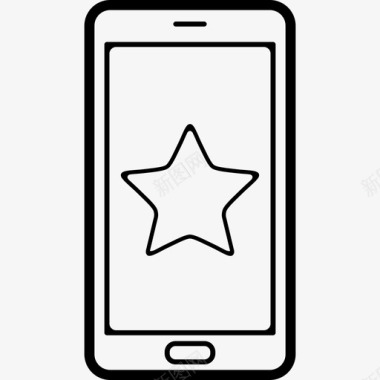 手机屏幕上的星星工具和用具手机图标图标