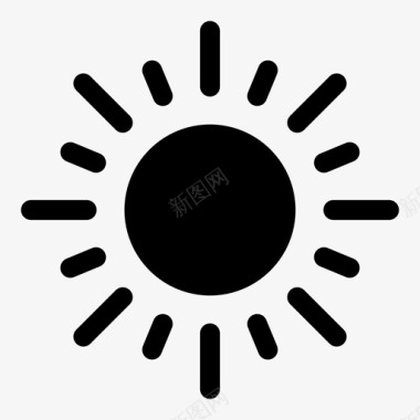 太阳太阳紫外线光线图标图标