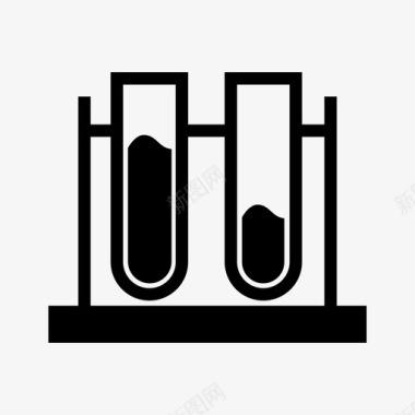 烧杯试管架实验室图形图标图标