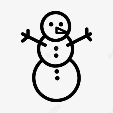 雪地雪人冬季游戏白化图标图标