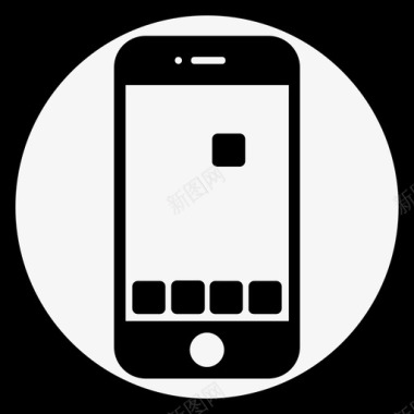 手机手机qq应用iphone应用程序黑色智能手机应用程序图标图标