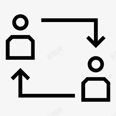 团队协作的力量协作团队合作加上图标图标