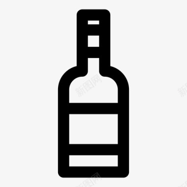 酒瓶果汁玻璃杯图标图标