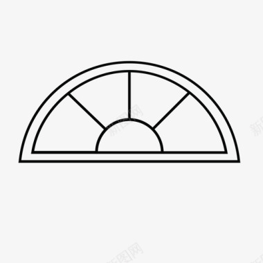 古代骑士半圆窗面板月亮图标图标