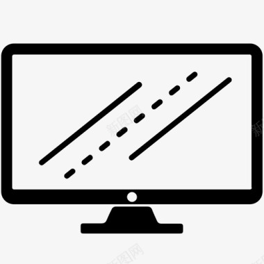 长城显示器电视显示器屏幕图标图标