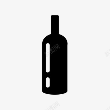 酒瓶白葡萄酒红酒图标图标