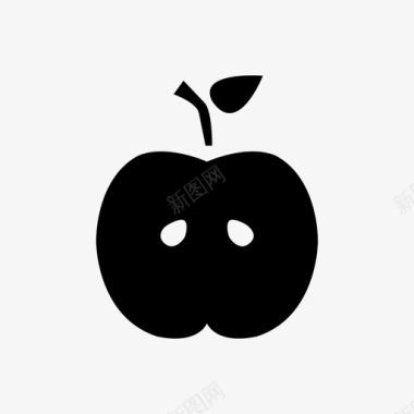 红色苹果半苹果食物图标图标