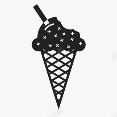 冰淇淋筒夏日雪糕图标图标
