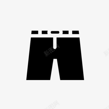 短裤服装腰带图标图标