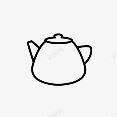 时间的流逝茶壶冲泡陶瓷图标图标