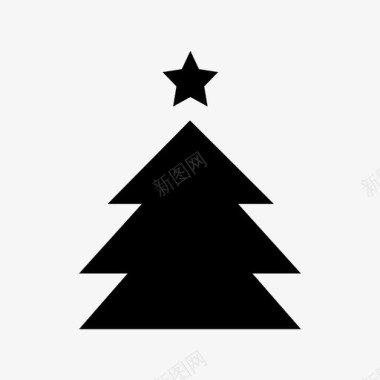 冷杉圣诞树灌木冷杉树图标图标