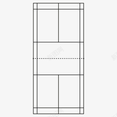 球场模型羽毛球场娱乐健康图标图标