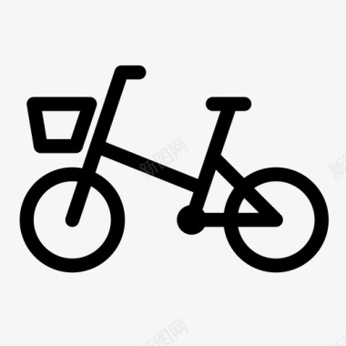 迷你购物车骑手自行车图标图标